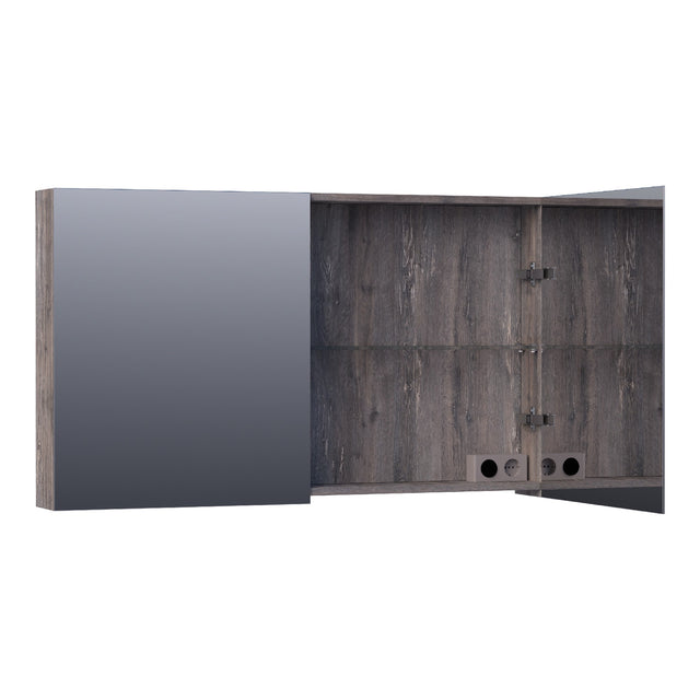 BRAUER Impress spiegelkast 120 zonder verlichting met 2 dubbelzijdige spiegeldeuren Driftwood SK-IM120DR