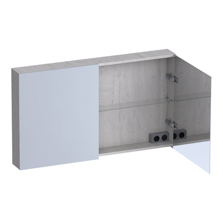 BRAUER Impress spiegelkast 120 zonder verlichting met 2 dubbelzijdige spiegeldeuren Forest Seashell SK-IM120FS
