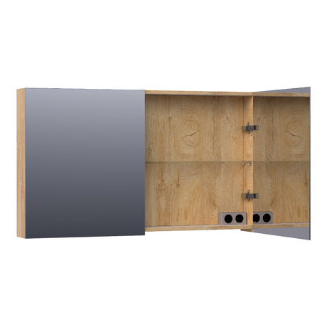 BRAUER Impress spiegelkast 120 zonder verlichting met 2 dubbelzijdige spiegeldeuren Forest Tan SK-IM120FT