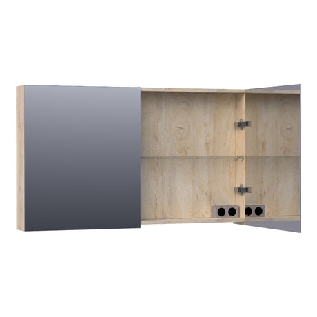 BRAUER Impress spiegelkast 120 zonder verlichting met 2 dubbelzijdige spiegeldeuren Forest Wheat SK-IM120FW