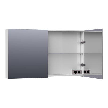 BRAUER Impress spiegelkast 120 zonder verlichting met 2 dubbelzijdige spiegeldeuren hoogglans wit SK-IM120HW