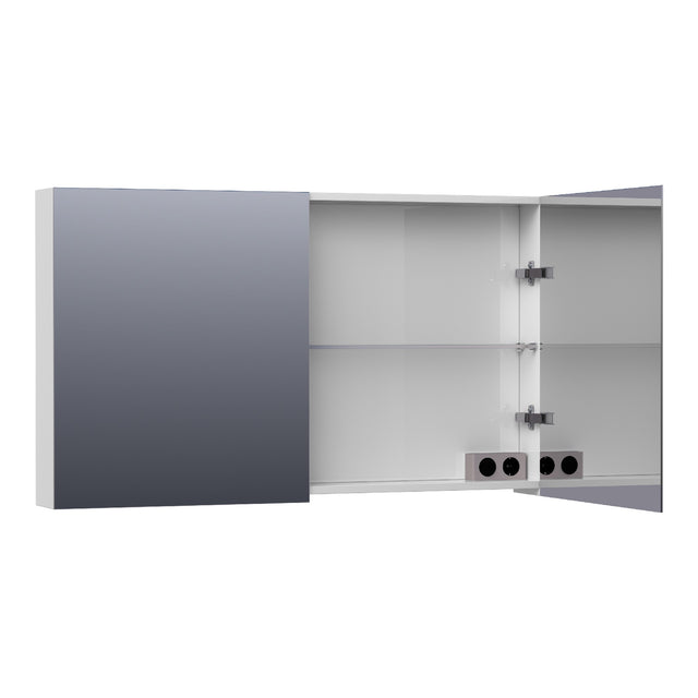 BRAUER Impress spiegelkast 120 zonder verlichting met 2 dubbelzijdige spiegeldeuren hoogglans wit SK-IM120HW