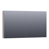 BRAUER Impress spiegelkast 120 zonder verlichting met 2 dubbelzijdige spiegeldeuren mat taupe SK-IM120MT