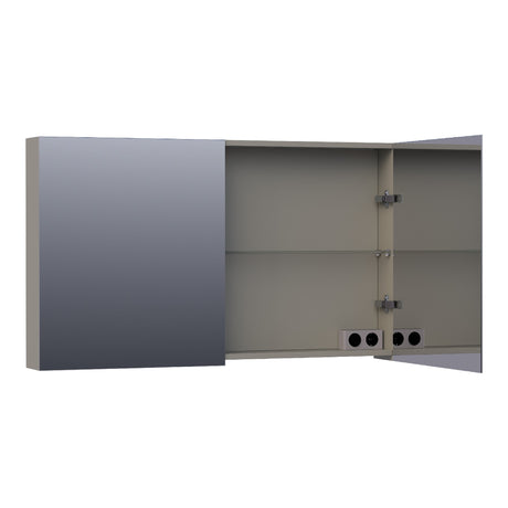 BRAUER Impress spiegelkast 120 zonder verlichting met 2 dubbelzijdige spiegeldeuren mat taupe SK-IM120MT