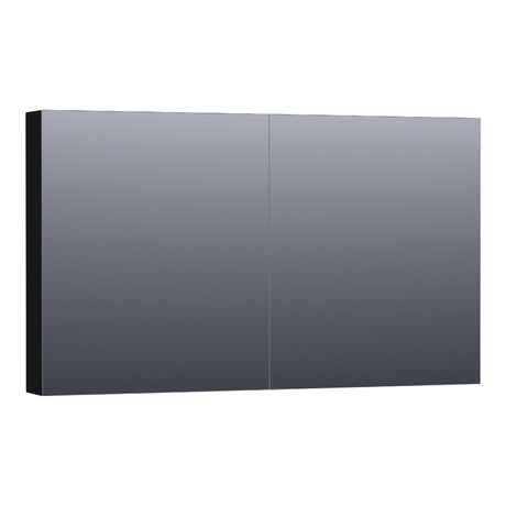 BRAUER Impress spiegelkast 120 zonder verlichting met 2 dubbelzijdige spiegeldeuren mat zwart SK-IM120MZ