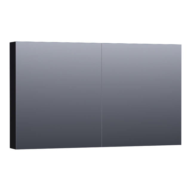 BRAUER Impress spiegelkast 120 zonder verlichting met 2 dubbelzijdige spiegeldeuren mat zwart SK-IM120MZ