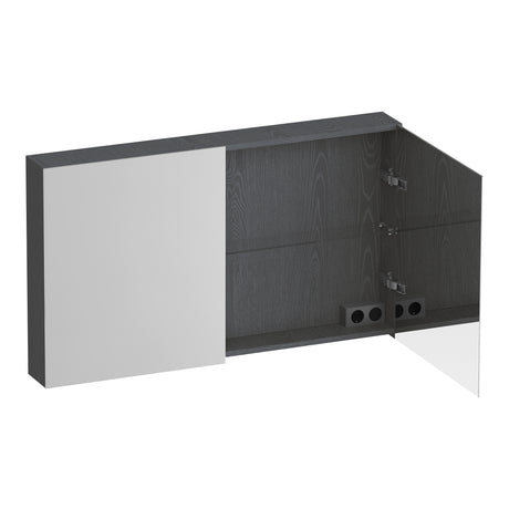 BRAUER Impress spiegelkast 120 zonder verlichting met 2 dubbelzijdige spiegeldeuren Timber Grey SK-IM120TG