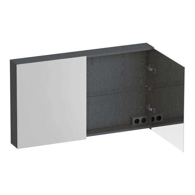 BRAUER Impress spiegelkast 120 zonder verlichting met 2 dubbelzijdige spiegeldeuren Timber Grey SK-IM120TG