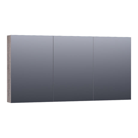 BRAUER Impress spiegelkast 140 zonder verlichting met 3 dubbelzijdige spiegeldeuren Driftwood SK-IM140DR