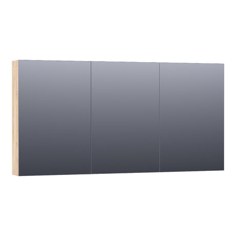 BRAUER Impress spiegelkast 140 zonder verlichting met 3 dubbelzijdige spiegeldeuren Forest Wheat SK-IM140FW