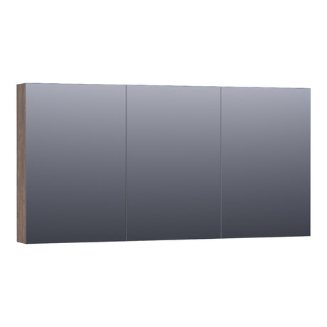 BRAUER Impress spiegelkast 140 zonder verlichting met 3 dubbelzijdige spiegeldeuren Grove SK-IM140GR
