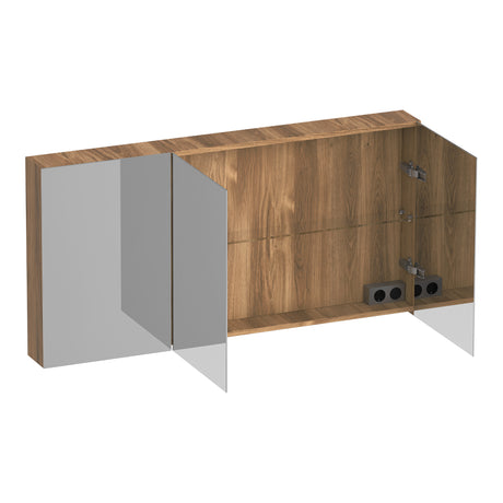 BRAUER Impress spiegelkast 140 zonder verlichting met 3 dubbelzijdige spiegeldeuren Honey SK-IM140HO