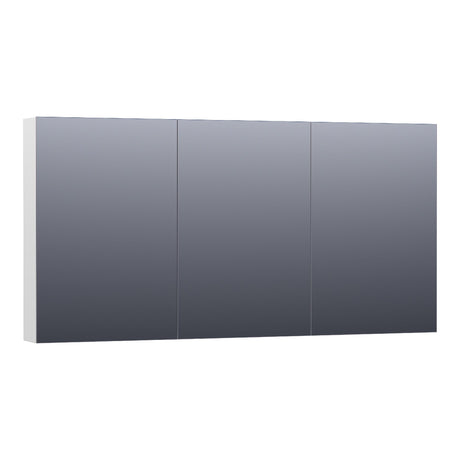 BRAUER Impress spiegelkast 140 zonder verlichting met 3 dubbelzijdige spiegeldeuren hoogglans wit SK-IM140HW
