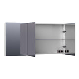BRAUER Impress spiegelkast 140 zonder verlichting met 3 dubbelzijdige spiegeldeuren hoogglans wit SK-IM140HW