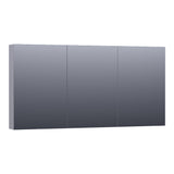 BRAUER Impress spiegelkast 140 zonder verlichting met 3 dubbelzijdige spiegeldeuren mat grijs SK-IM140MG