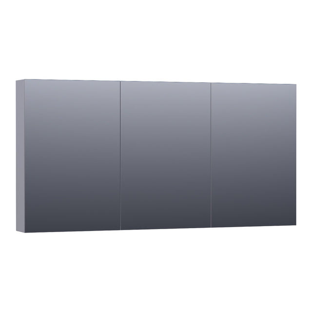BRAUER Impress spiegelkast 140 zonder verlichting met 3 dubbelzijdige spiegeldeuren mat grijs SK-IM140MG