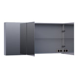 BRAUER Impress spiegelkast 140 zonder verlichting met 3 dubbelzijdige spiegeldeuren mat grijs SK-IM140MG