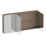 BRAUER Impress spiegelkast 140 zonder verlichting met 3 dubbelzijdige spiegeldeuren mat mokka SK-IM140MM