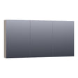 BRAUER Impress spiegelkast 140 zonder verlichting met 3 dubbelzijdige spiegeldeuren mat taupe SK-IM140MT