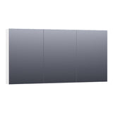BRAUER Impress spiegelkast 140 zonder verlichting met 3 dubbelzijdige spiegeldeuren mat wit SK-IM140MW