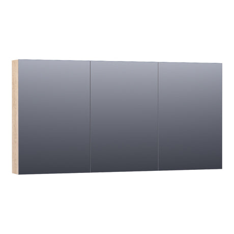 BRAUER Impress spiegelkast 140 zonder verlichting met 3 dubbelzijdige spiegeldeuren Sunlit SK-IM140SL