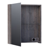 BRAUER Impress spiegelkast 60 zonder verlichting met 1 linksdraaiende dubbelzijdige spiegeldeur Driftwood SK-IM60LDR