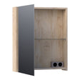 BRAUER Impress spiegelkast 60 zonder verlichting met 1 linksdraaiende dubbelzijdige spiegeldeur Forest Wheat SK-IM60LFW