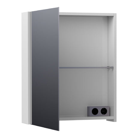 BRAUER Impress spiegelkast 60 zonder verlichting met 1 linksdraaiende dubbelzijdige spiegeldeur hoogglans wit SK-IM60LHW