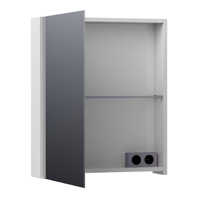 BRAUER Impress spiegelkast 60 zonder verlichting met 1 linksdraaiende dubbelzijdige spiegeldeur hoogglans wit SK-IM60LHW