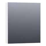 BRAUER Impress spiegelkast 60 zonder verlichting met 1 linksdraaiende dubbelzijdige spiegeldeur mat wit SK-IM60LMW
