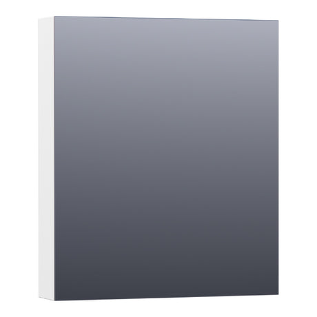 BRAUER Impress spiegelkast 60 zonder verlichting met 1 linksdraaiende dubbelzijdige spiegeldeur mat wit SK-IM60LMW