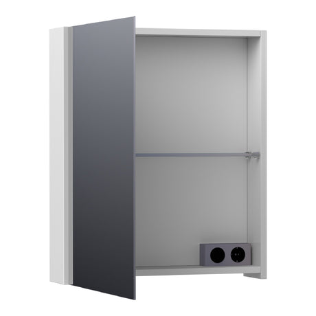 BRAUER Impress spiegelkast 60 zonder verlichting met 1 linksdraaiende dubbelzijdige spiegeldeur mat wit SK-IM60LMW