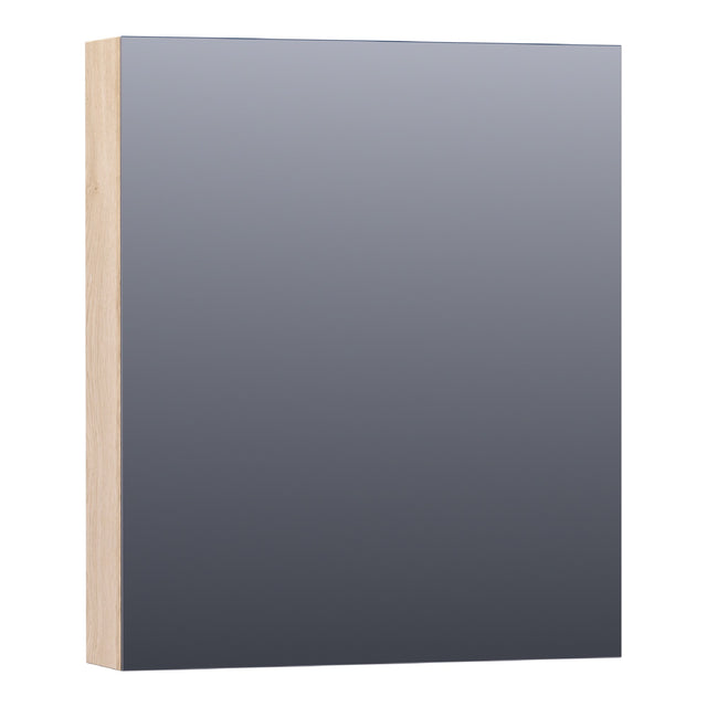 BRAUER Impress spiegelkast 60 zonder verlichting met 1 linksdraaiende dubbelzijdige spiegeldeur Sunlit SK-IM60LSL