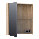 BRAUER Impress spiegelkast 60 zonder verlichting met 1 linksdraaiende dubbelzijdige spiegeldeur Sunlit SK-IM60LSL
