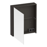 BRAUER Impress spiegelkast 60 zonder verlichting met 1 linksdraaiende dubbelzijdige spiegeldeur Timber Anthracite SK-IM60LTA