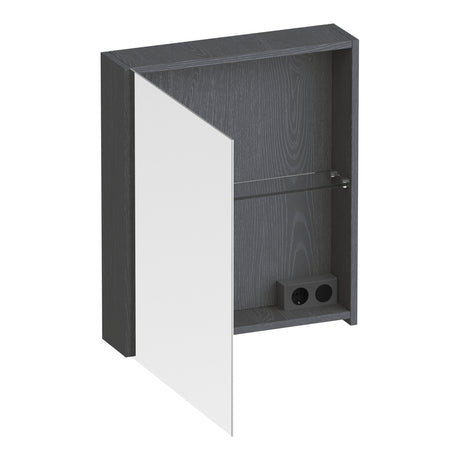 BRAUER Impress spiegelkast 60 zonder verlichting met 1 linksdraaiende dubbelzijdige spiegeldeur Timber Grey SK-IM60LTG