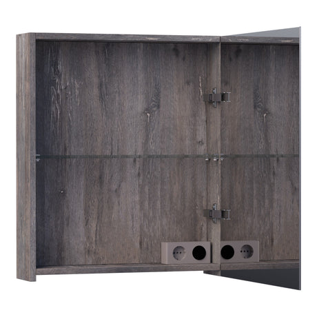 BRAUER Impress spiegelkast 60 zonder verlichting met 1 rechtsdraaiende dubbelzijdige spiegeldeur Driftwood SK-IM60RDR