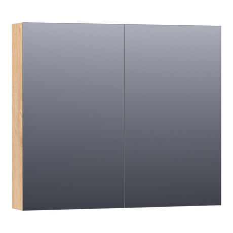 BRAUER Impress spiegelkast 80 zonder verlichting met 2 dubbelzijdige spiegeldeuren Forest Tan SK-IM80FT