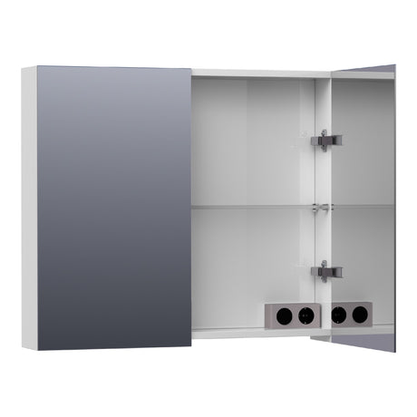 BRAUER Impress spiegelkast 80 zonder verlichting met 2 dubbelzijdige spiegeldeuren hoogglans wit SK-IM80HW