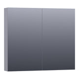 BRAUER Impress spiegelkast 80 zonder verlichting met 2 dubbelzijdige spiegeldeuren mat grijs SK-IM80MG
