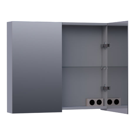 BRAUER Impress spiegelkast 80 zonder verlichting met 2 dubbelzijdige spiegeldeuren mat grijs SK-IM80MG