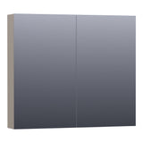 BRAUER Impress spiegelkast 80 zonder verlichting met 2 dubbelzijdige spiegeldeuren mat taupe SK-IM80MT