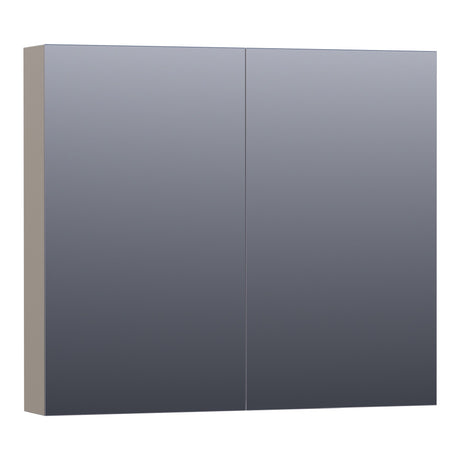 BRAUER Impress spiegelkast 80 zonder verlichting met 2 dubbelzijdige spiegeldeuren mat taupe SK-IM80MT