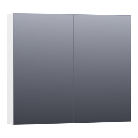 BRAUER Impress spiegelkast 80 zonder verlichting met 2 dubbelzijdige spiegeldeuren mat wit SK-IM80MW