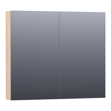 BRAUER Impress spiegelkast 80 zonder verlichting met 2 dubbelzijdige spiegeldeuren Sunlit SK-IM80SL