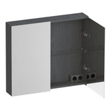 BRAUER Impress spiegelkast 80 zonder verlichting met 2 dubbelzijdige spiegeldeuren Timber Grey SK-IM80TG