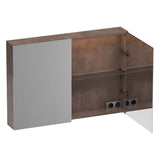 BRAUER Impress Deluxe spiegelkast 100 met interne en externe verlichting 2 dubbelzijdige spiegeldeuren Erosion SK-IMD100ER