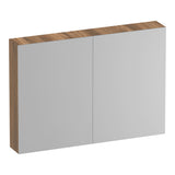 BRAUER Impress Deluxe spiegelkast 100 met interne en externe verlichting 2 dubbelzijdige spiegeldeuren Honey SK-IMD100HO