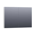 BRAUER Impress Deluxe spiegelkast 100 met interne en externe verlichting 2 dubbelzijdige spiegeldeuren hoogglans wit SK-IMD100HW