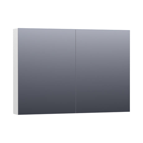 BRAUER Impress Deluxe spiegelkast 100 met interne en externe verlichting 2 dubbelzijdige spiegeldeuren hoogglans wit SK-IMD100HW